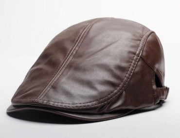 new duck tongue hat wholesale Korean tide duck tongue of men and women PU beret hat factory direct