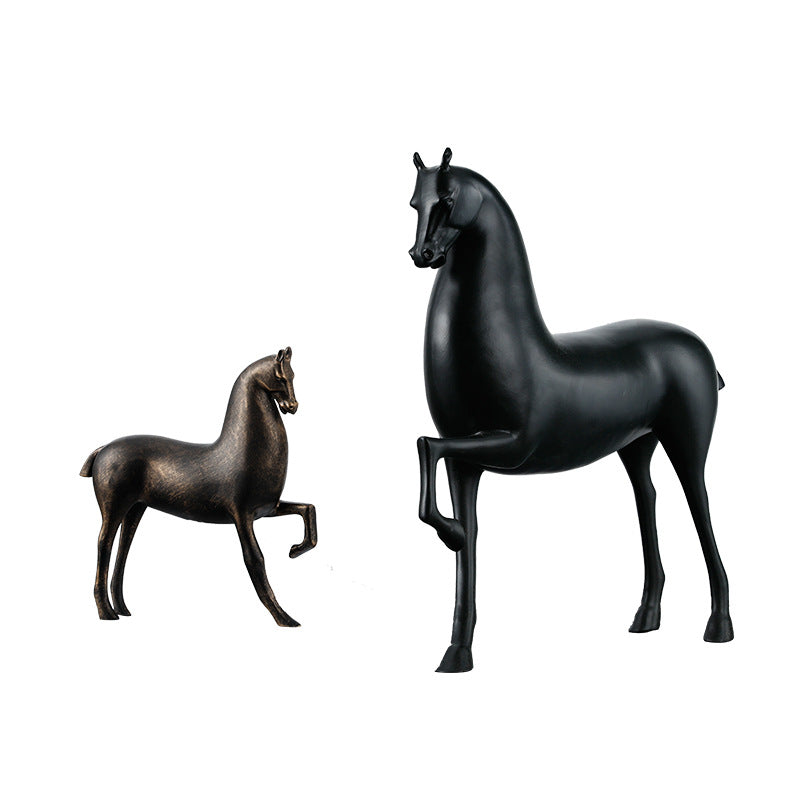 New Chinese Zen Horse Decoration Simple Porch Sitting Room Wine Cabinet Sample