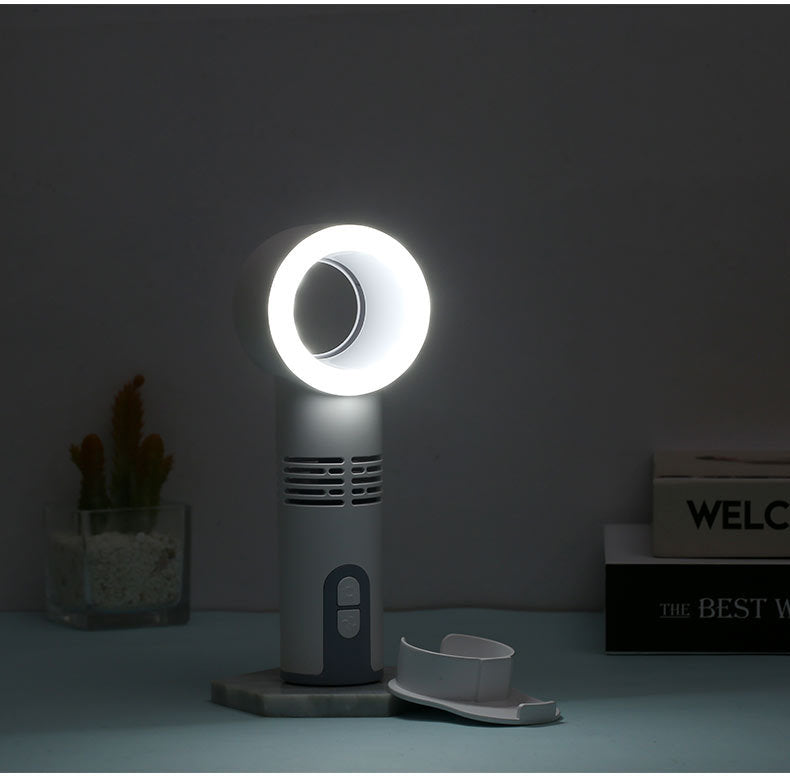 Portable Bladeless Fan USB Rechargeable Mini Cooler With LED Indicator