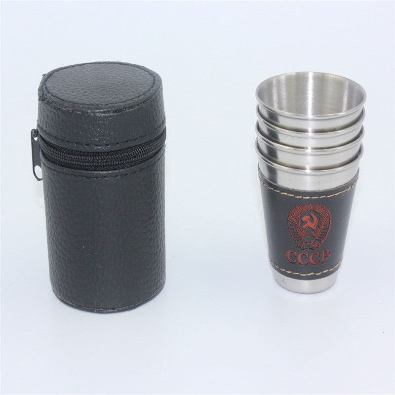 Leather small wine glass