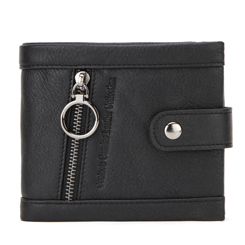 RFID anti-theft brush leather trendy men&#39;s wallet