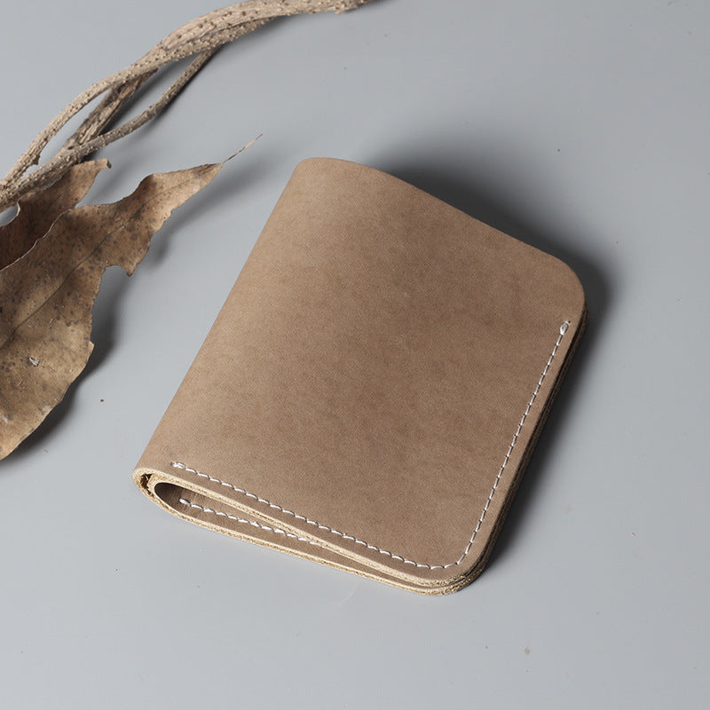 Men&#39;s And Women&#39;s Simple Hard Leather Wallet