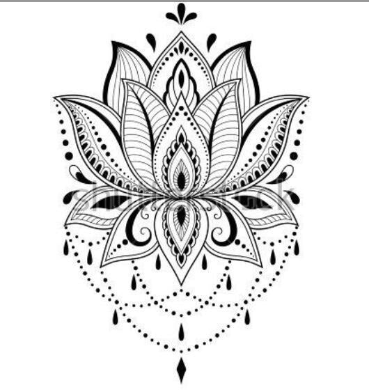Paisley Lotus Mehndi Style Wall Sticker