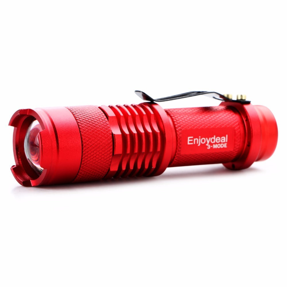 5 Colors Mini LED Flashlight Q5 2000lm Waterproof LED Laterna 1 Modes Zoomable PortableTorch Penlight AA 14500
