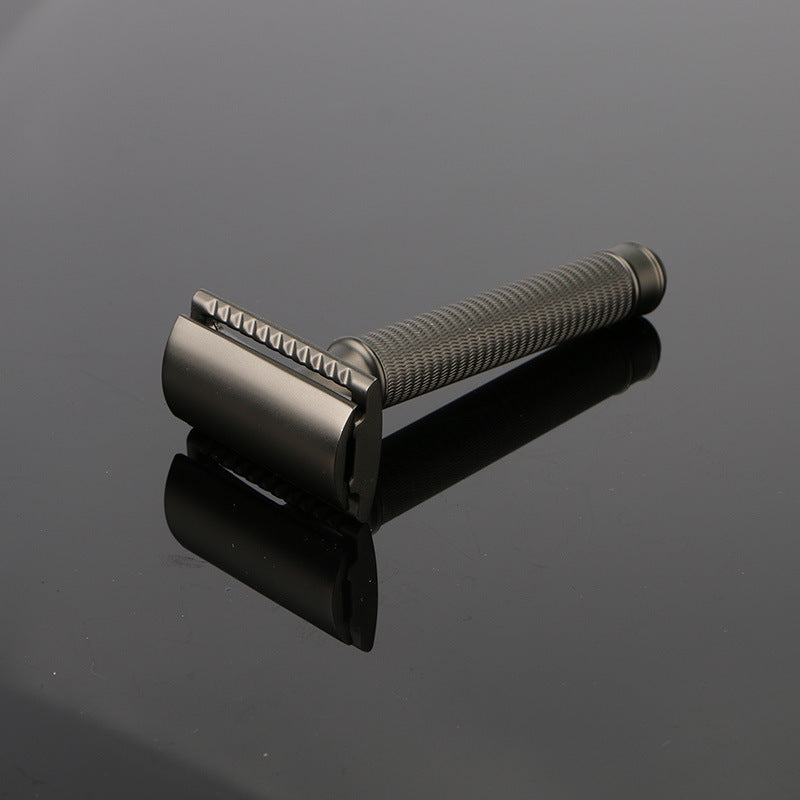 Double side blade Retro Old zinc alloy shaving knife