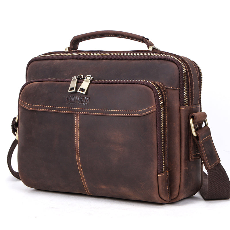 Multifunctional leather men&#39;s bag