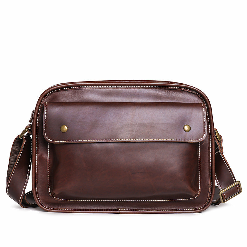 Men&#39;s Real-leather Bag Cowhide Casual Simple Shoulder