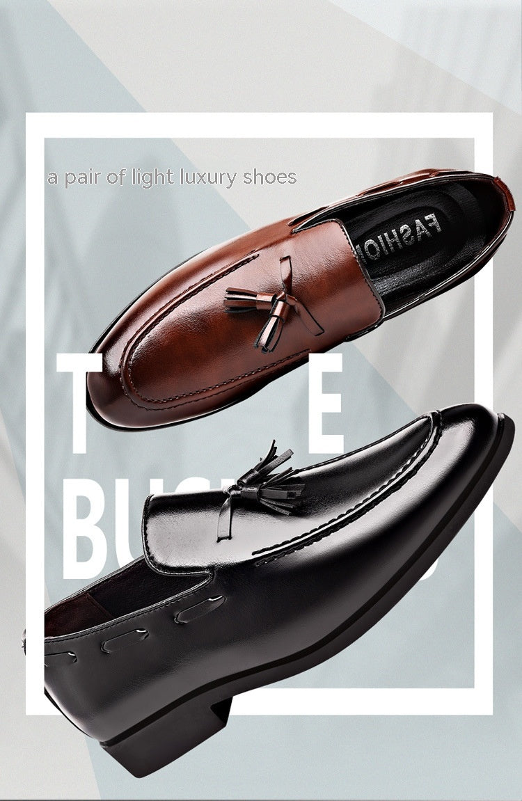 Men&#39;s New Suit Low Heel Leather Shoes