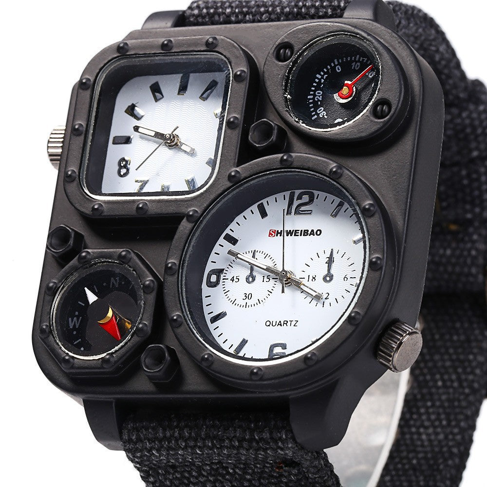 Men&#39;s Military Watch Multi-time Zone Personalized Dial