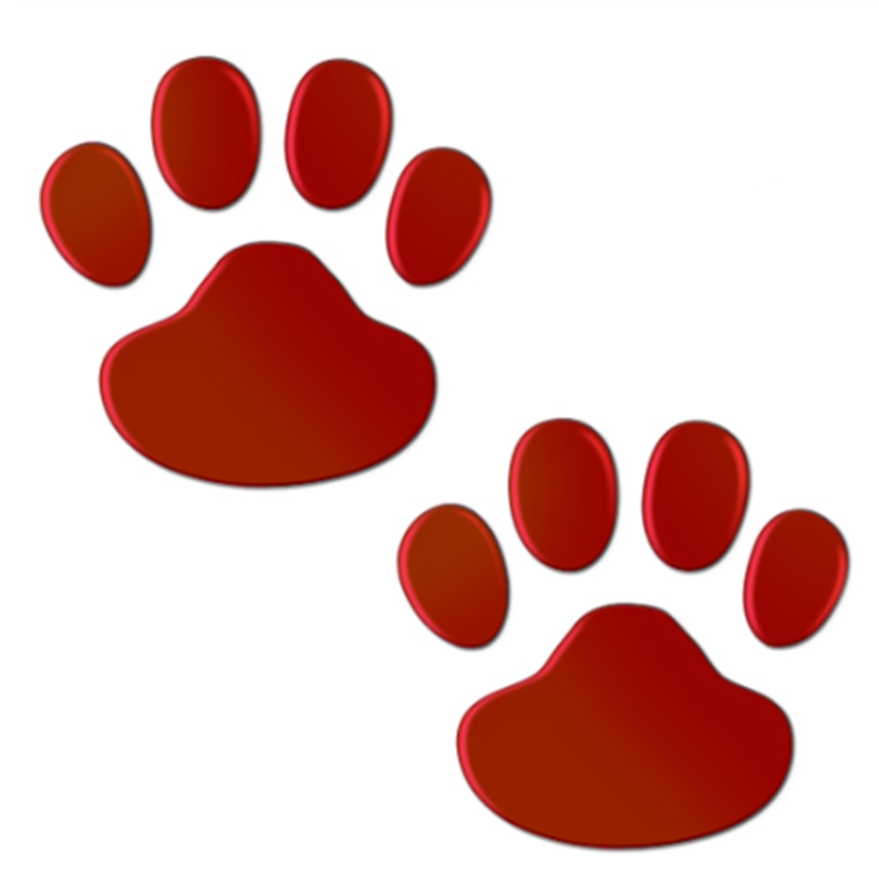 Puppy footprints, hood stickers