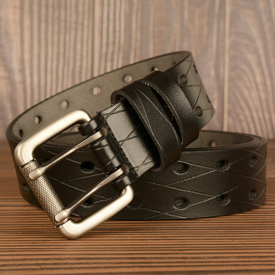Men&#39;s Double Pin Buckle Casual Belt