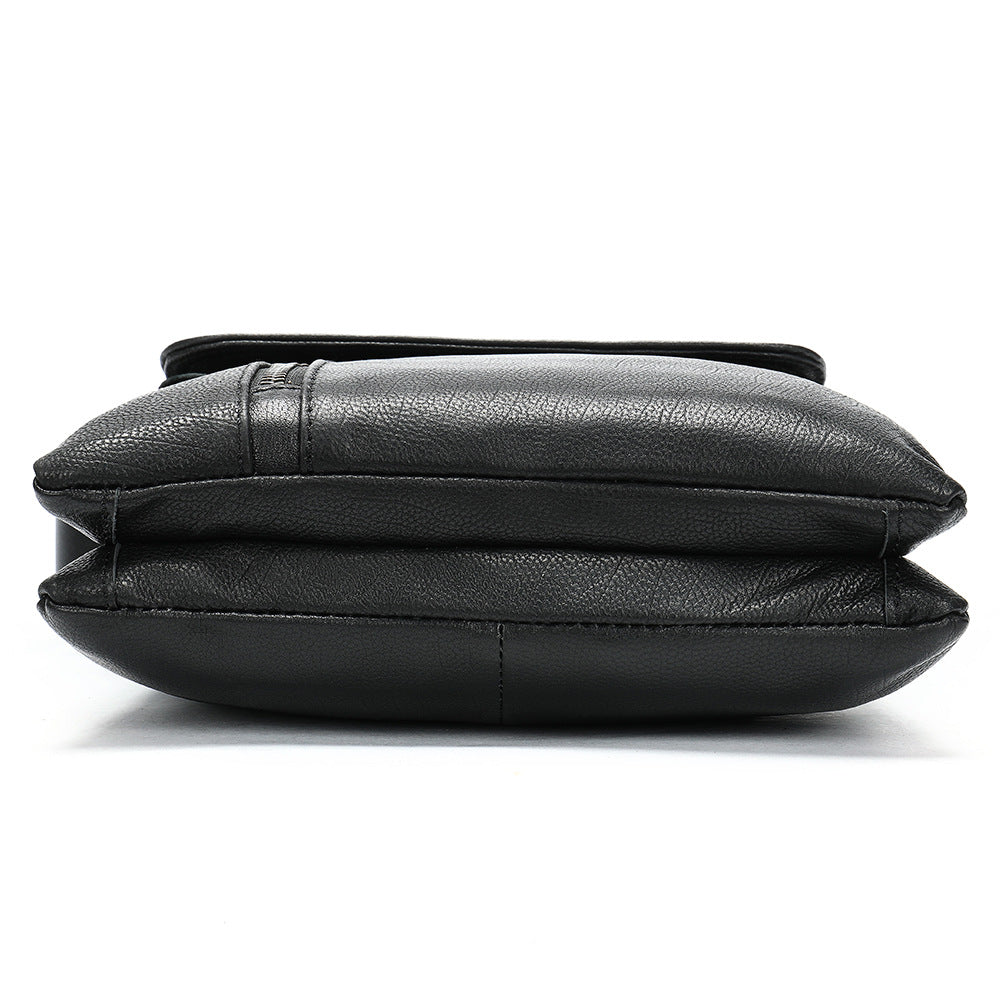 Simple cover type shoulder bag