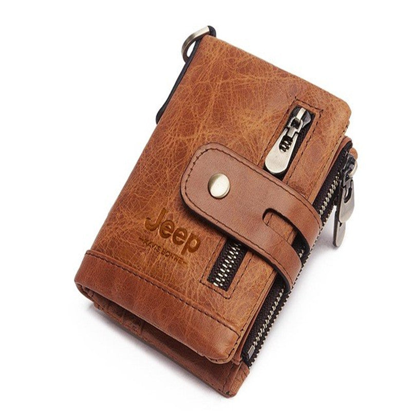 Leather men&#39;s wallet coin purse