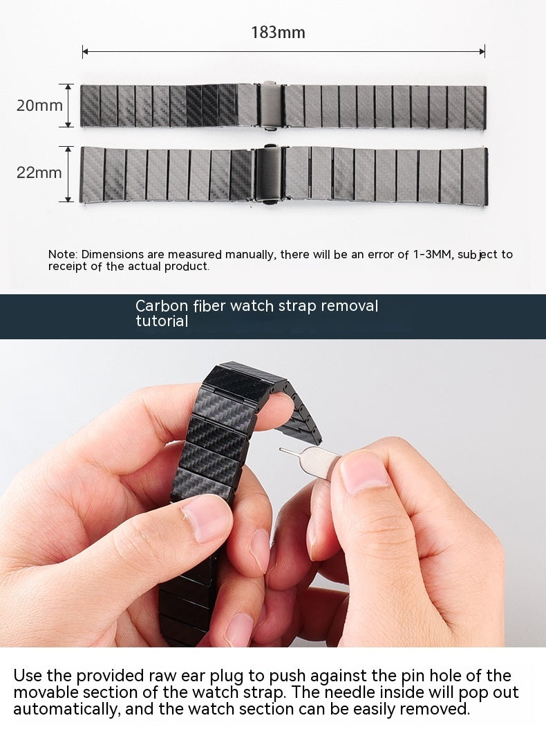 Carbon Fiber Watch Band Suitable For Iwatch876543SE Generation Watch