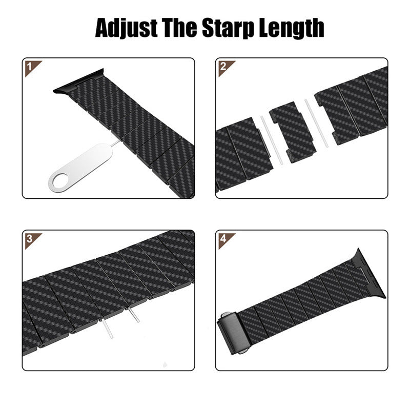 Carbon Fiber Watch Band Suitable For Iwatch876543SE Generation Watch