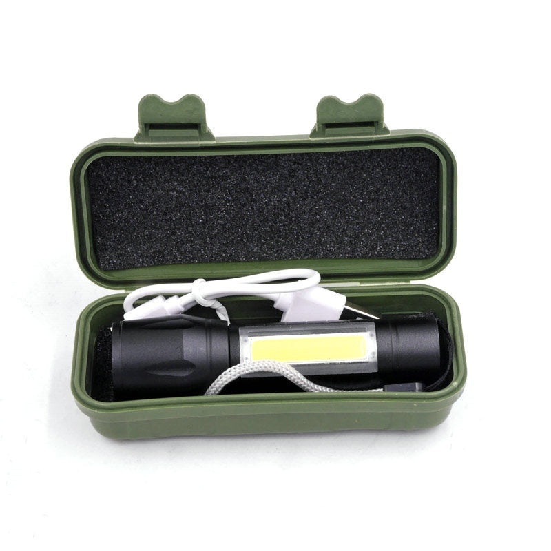 Mini USB Power Torch Multi-function Zoom Cob Flashlight Outdoor Camping Flashlight