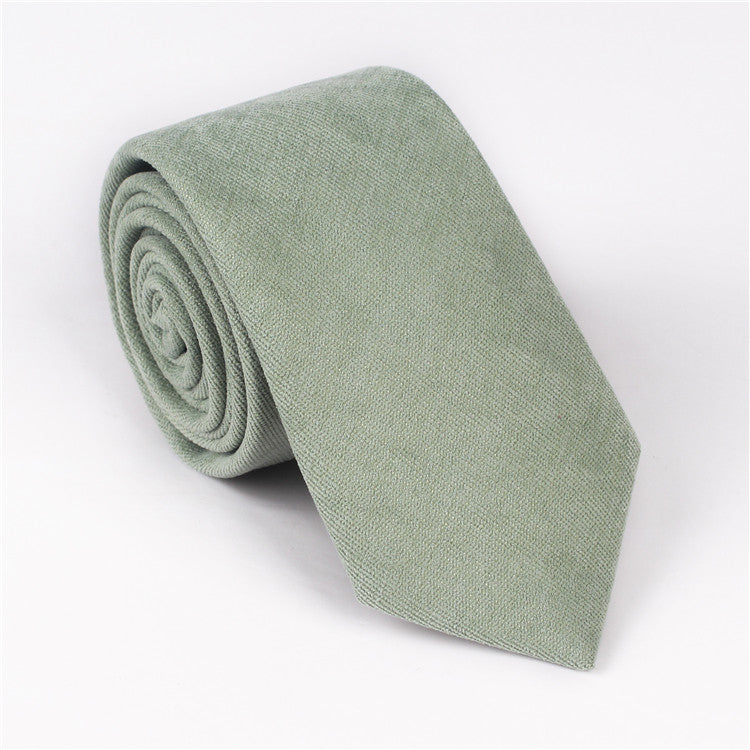 Solid color casual tie