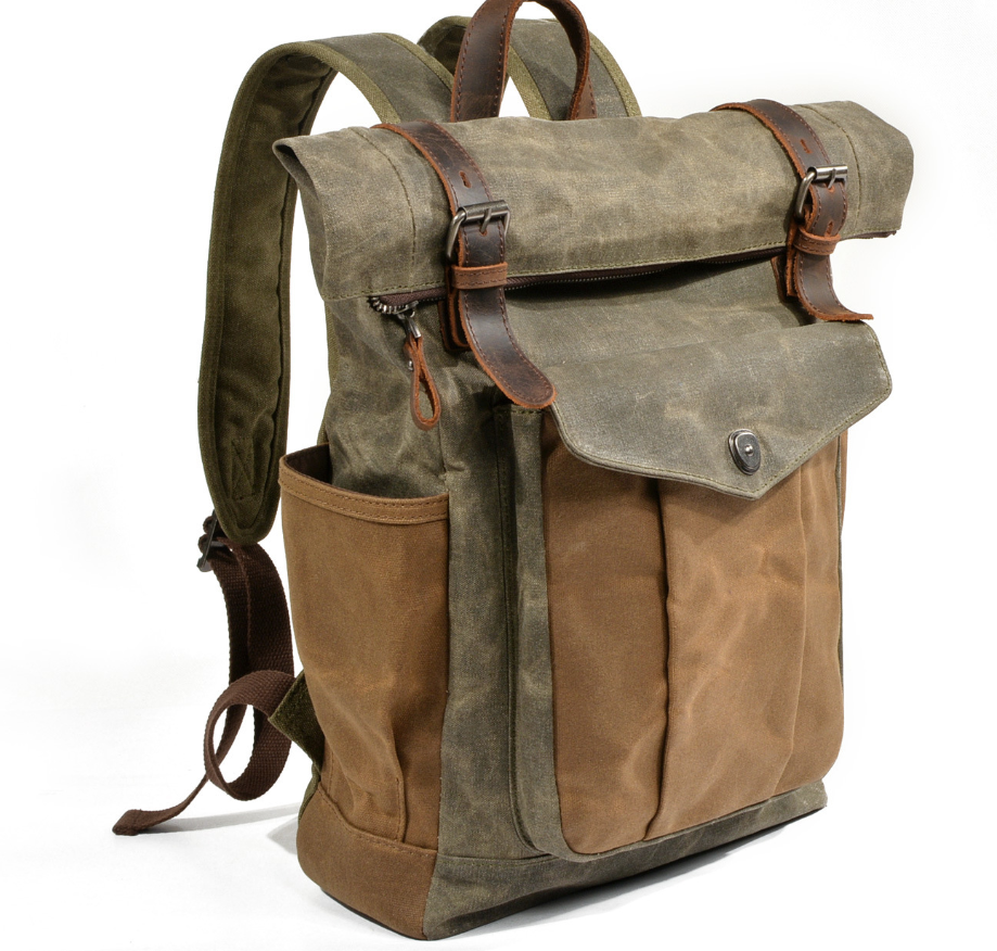 Oil wax canvas mountaineering bag
