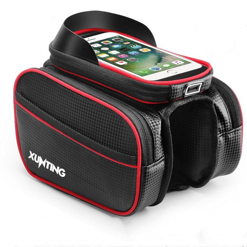 Mobile phone bicycle saddle bag