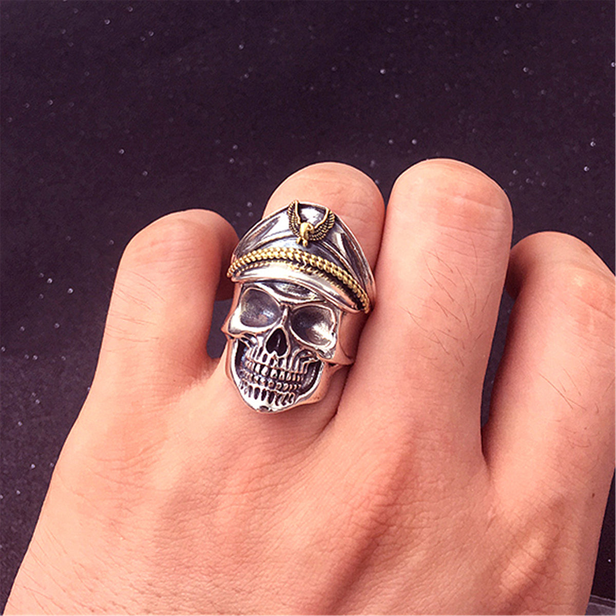 Retro Legion Skull Ring