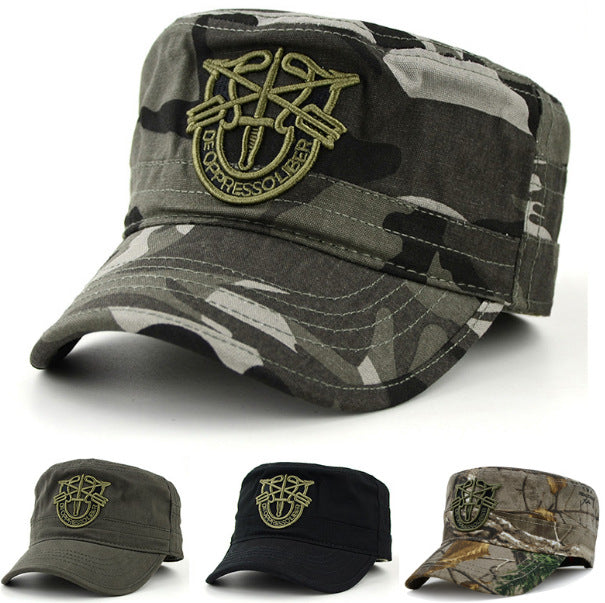 Camouflage military cap flat hat