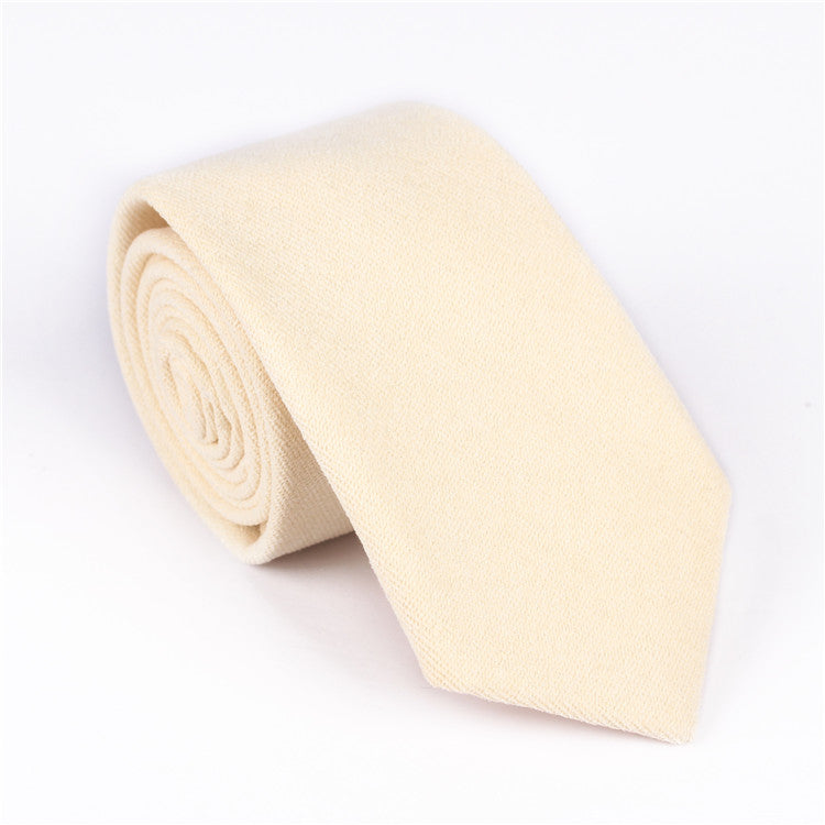 Solid color casual tie