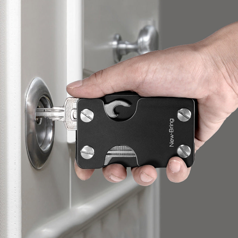 Multifunctional key case men&#39;s metal card case