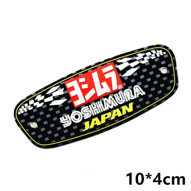 Motorcycle exhaust pipe high temperature sticker