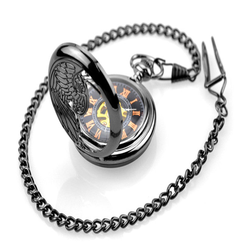 Vintage flip openwork necklace pocket watch