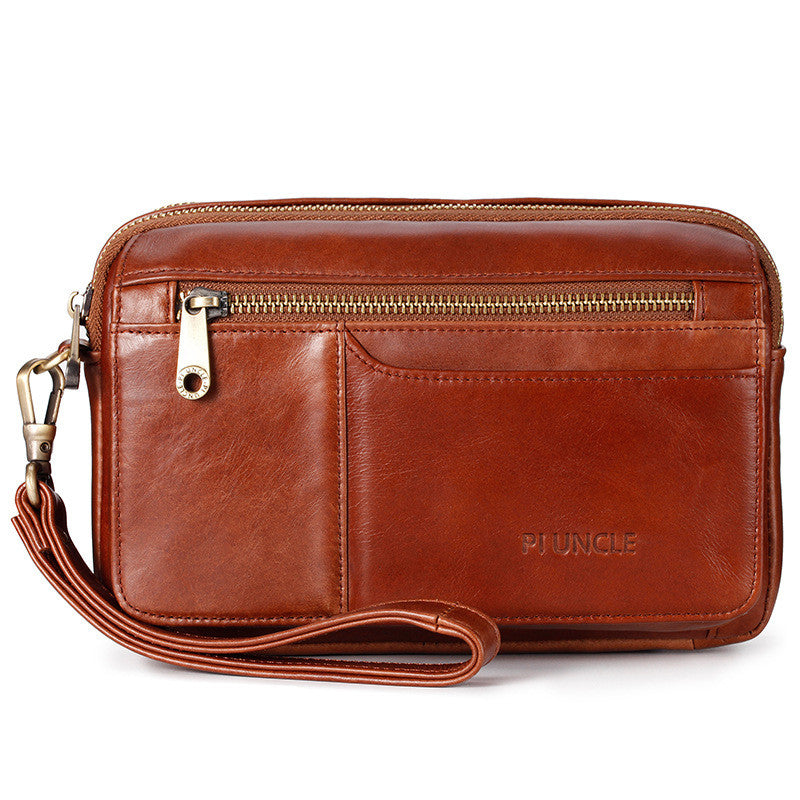 Leather Clutch Men&#39;s Envelope Bag Clutch Bag Men&#39;s Bag Clutch Large Capacity