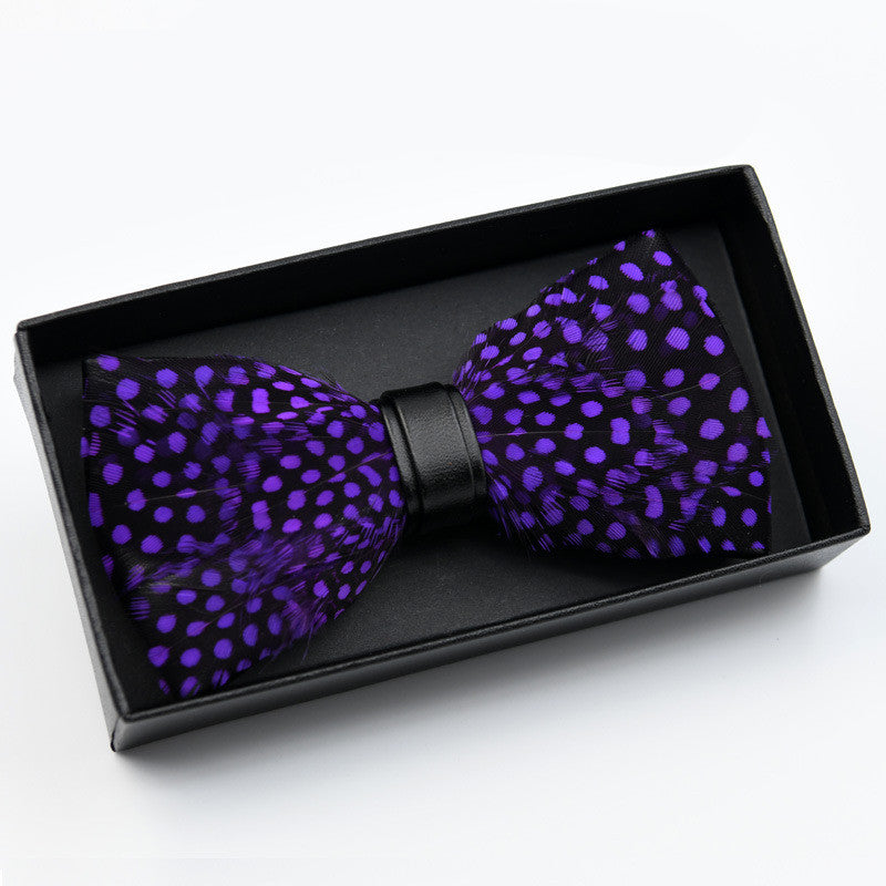 Feather bow tie gift box