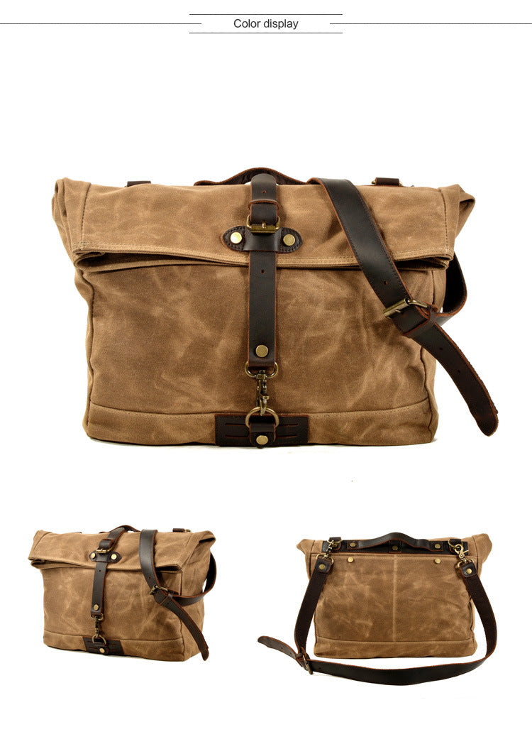 Men&#39;s canvas shoulder bag