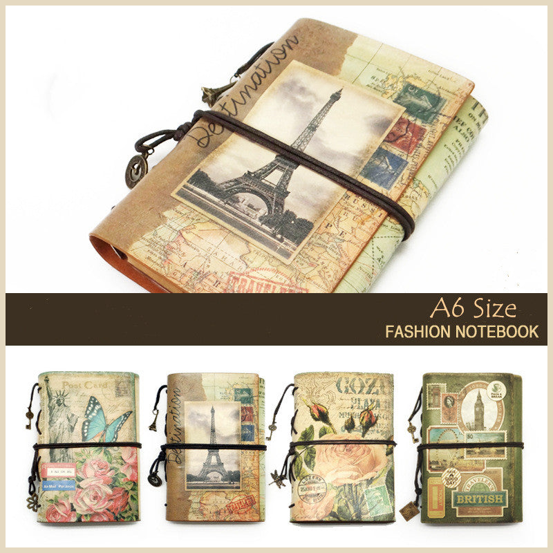 Retro loose-leaf A6 notepad