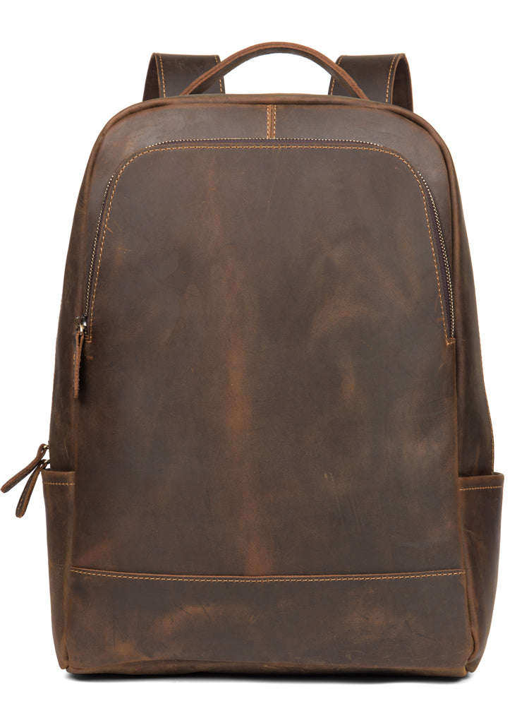 Leather men&#39;s backpack leather travel backpack