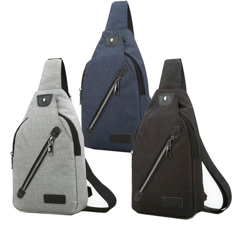 Canvas diagonal shoulder bag backpack