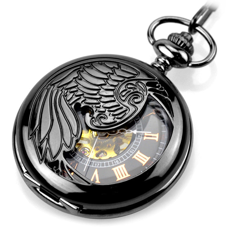 Vintage flip openwork necklace pocket watch