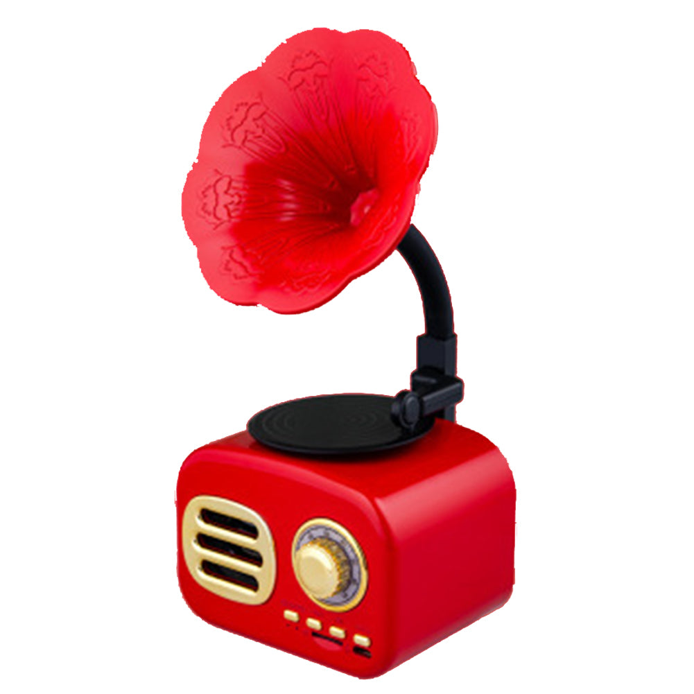 Retro gramophone portable bluetooth speaker