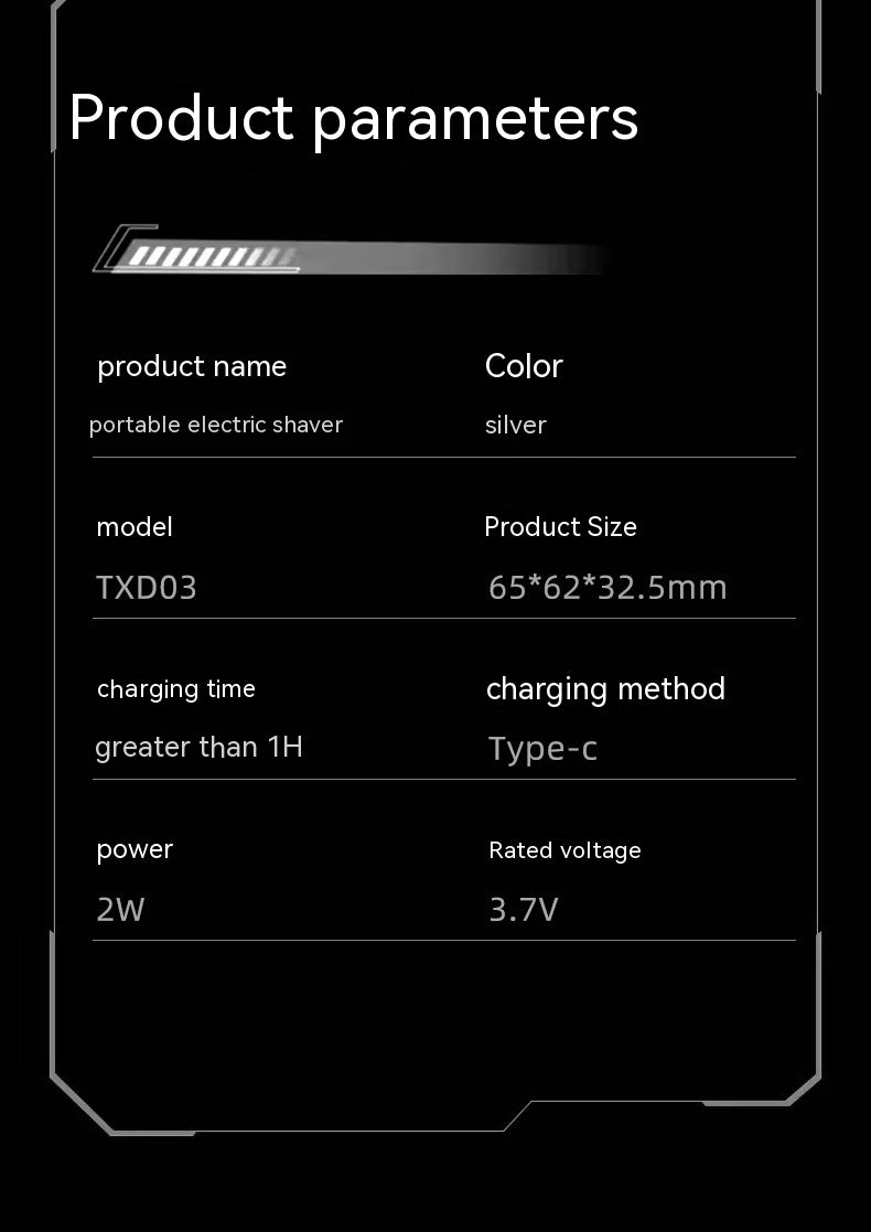 Mini Shaver Double-headed Portable USB Charging Waterproof Men&#39;s Household