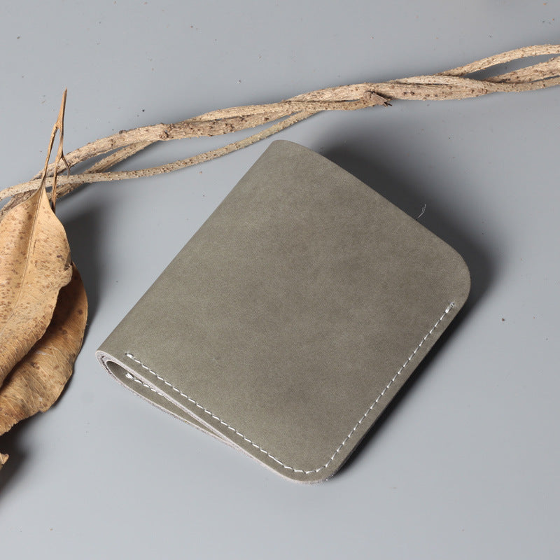 Men&#39;s And Women&#39;s Simple Hard Leather Wallet