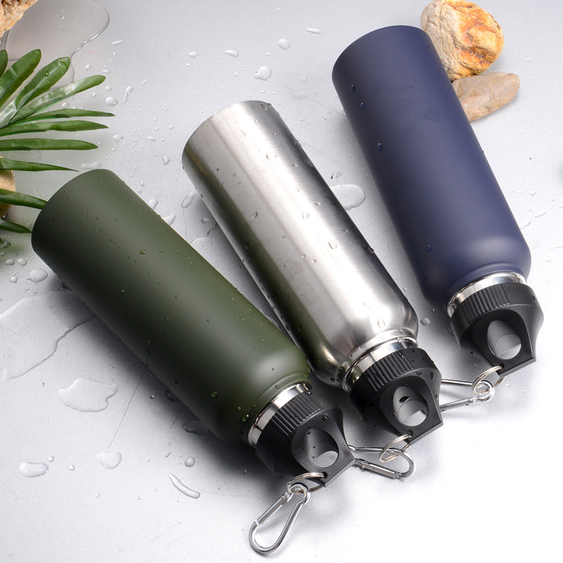 Double vacuum stainless steel vacuum flask