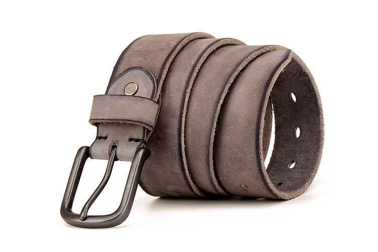 Men&#39;s leather pin buckle belt