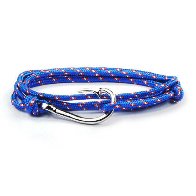 Viking Miansai Style Navy Style Fish Hook Anchor Bracelet