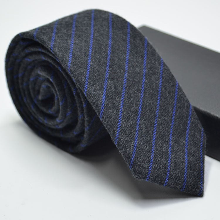 Wedding dress tie imitation wool plaid striped tie