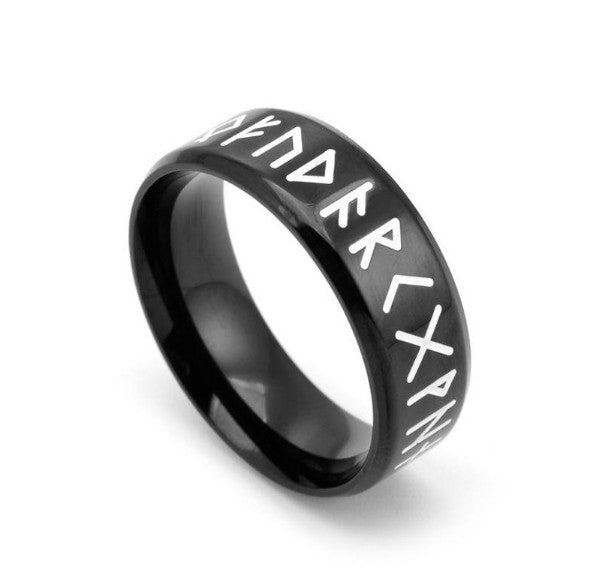 Rust steel jewelry men&#39;s Viking digital ring
