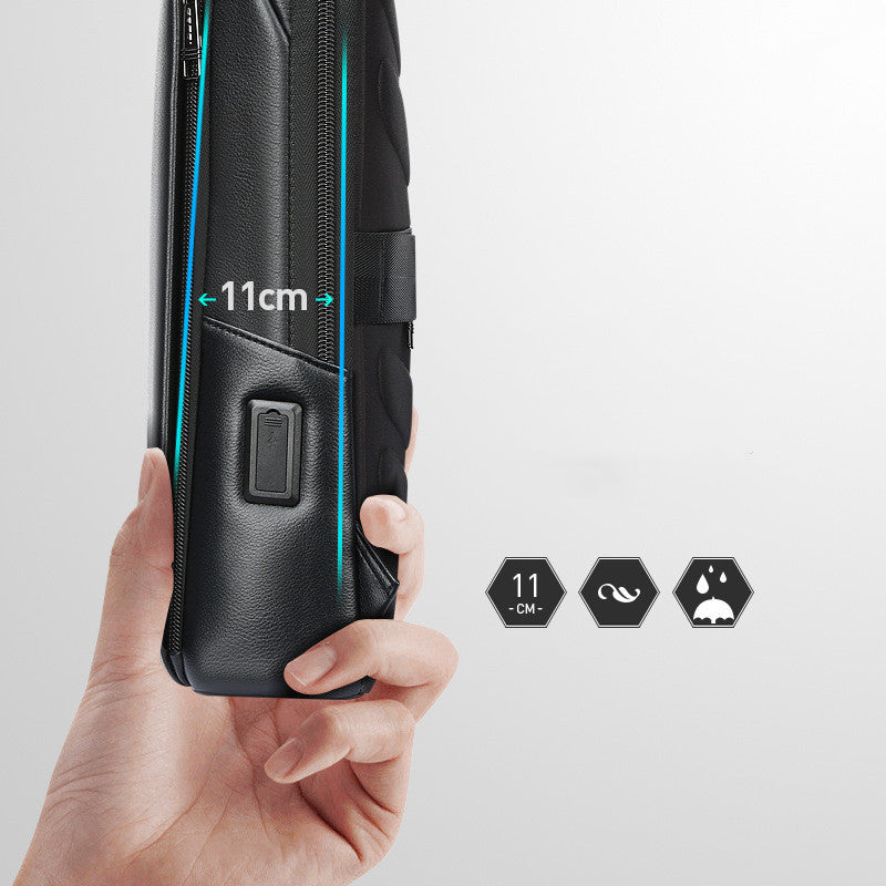 Men&#39;s Fashion New Backpack High-end Genuine Leather