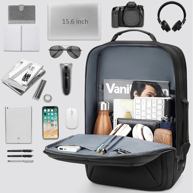 Business Casual Backpack PVC Waterproof Laptop Bag Travel Backpack Urban Fashion Outdoor Men&#39;s Bag