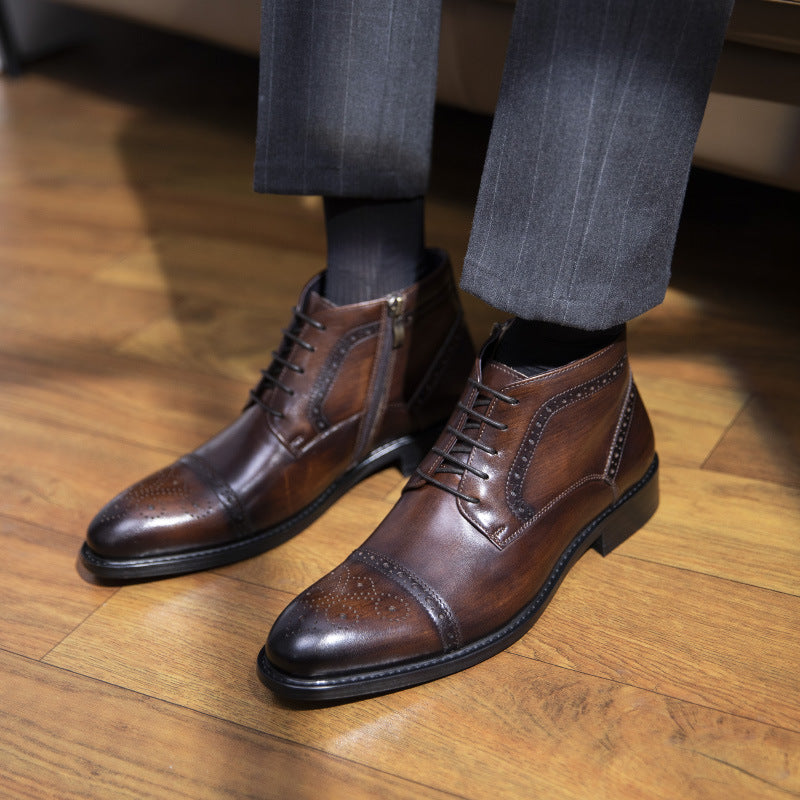Men&#39;s Business Suit Leather  Boots