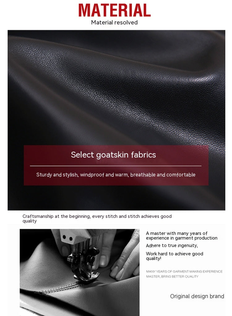 Leather Hat Autumn And Winter Men&#39;s Sheepskin Outdoor Sun-proof Leather Baseball Cap