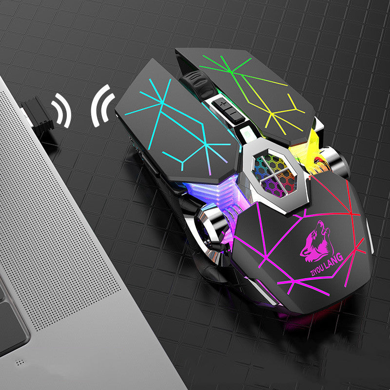Wireless Charging Gaming Mouse Silent Water-cooled Luminous