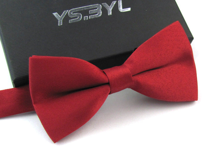 Matte Men&#39;s Solid Color Wedding Bow Tie Gentleman Polyester